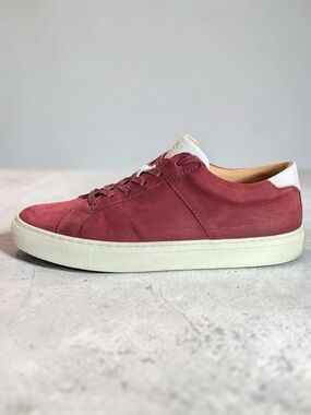 Greats Brooklyn Made In Italy Maroon Suede Sneaker Size 9.5 EU 42.5